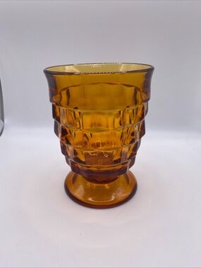 Indiana Glass Amber Textured Glass Juice/Water Glass